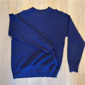 Onia Waffle Knit crewneck sweater size Large Navy
